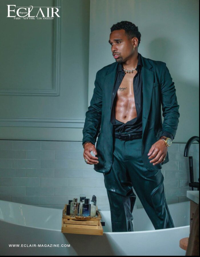 Éclair Magazine tear sheet featuring Skyye Kimmons